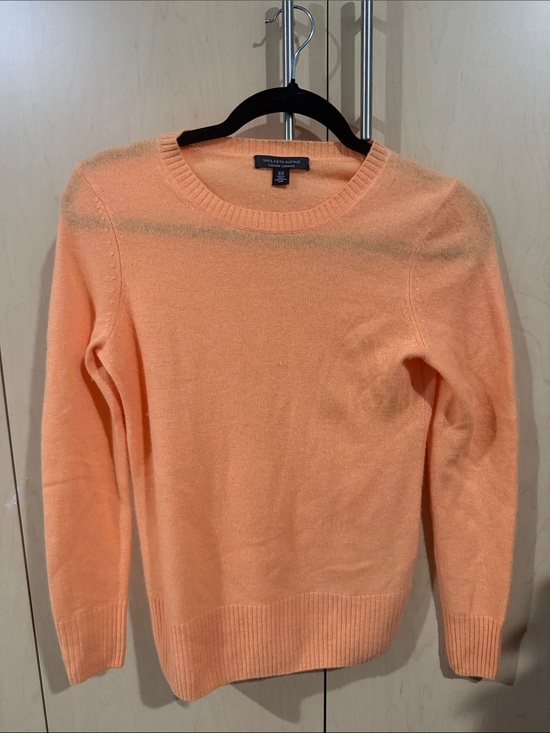 Saks Fifth Avenue Sweaters - Soft silk blend Saks Fifth Avenue Peach Crewneck Sweater